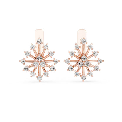 Round Jacket Lab Grown Diamond Earrings
