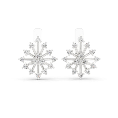 Round Jacket Lab Grown Diamond Earrings