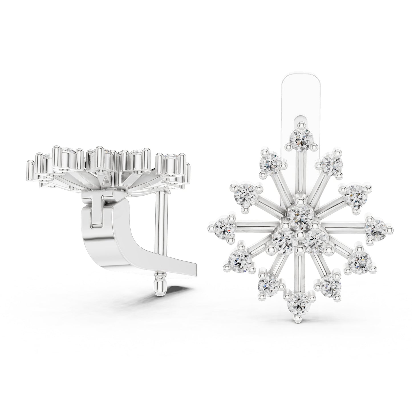 Round Jacket Lab Grown Diamond Earrings