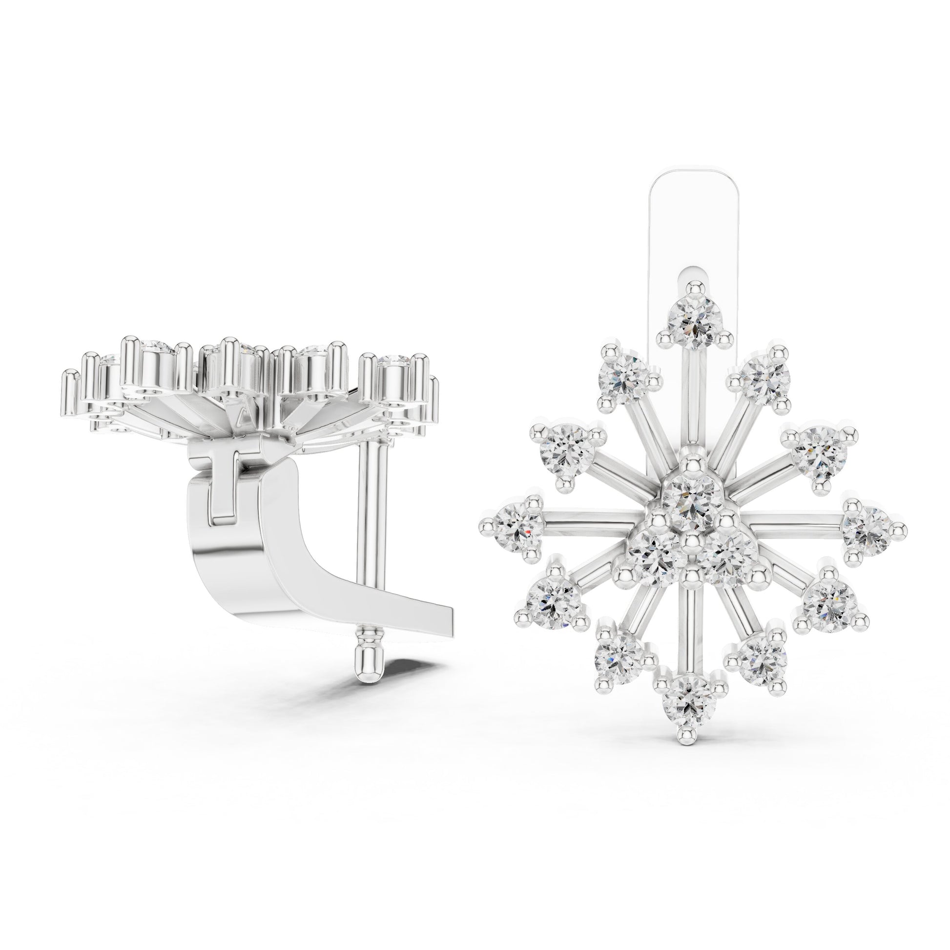 Round Jacket Lab Grown Diamond Earrings
