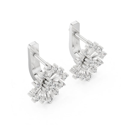 Round Jacket Lab Grown Diamond Earrings