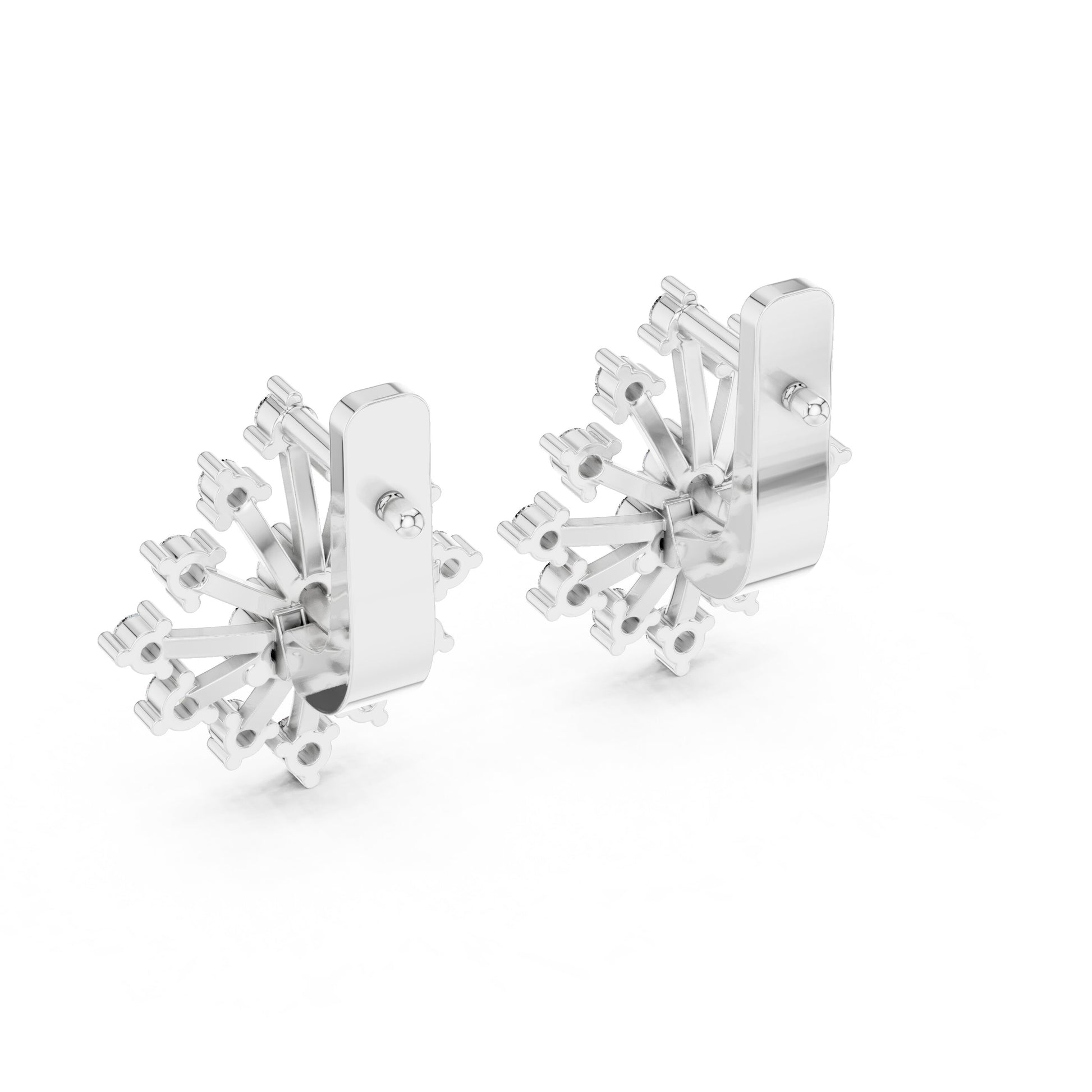 Round Jacket Lab Grown Diamond Earrings