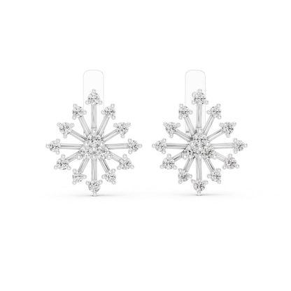 Round Jacket Lab Grown Diamond Earrings