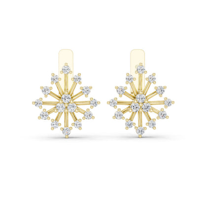 Round Jacket Lab Grown Diamond Earrings