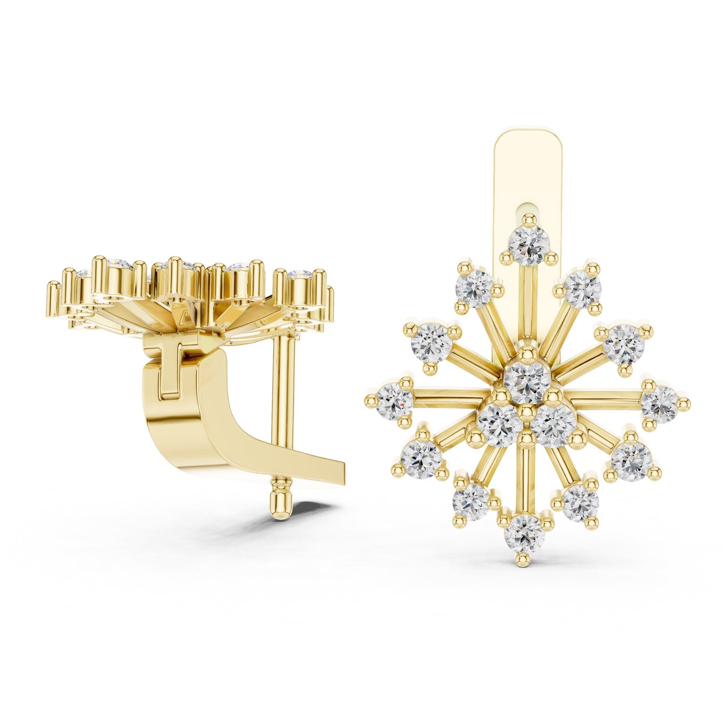Round Jacket Lab Grown Diamond Earrings