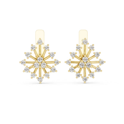 Round Jacket Lab Grown Diamond Earrings