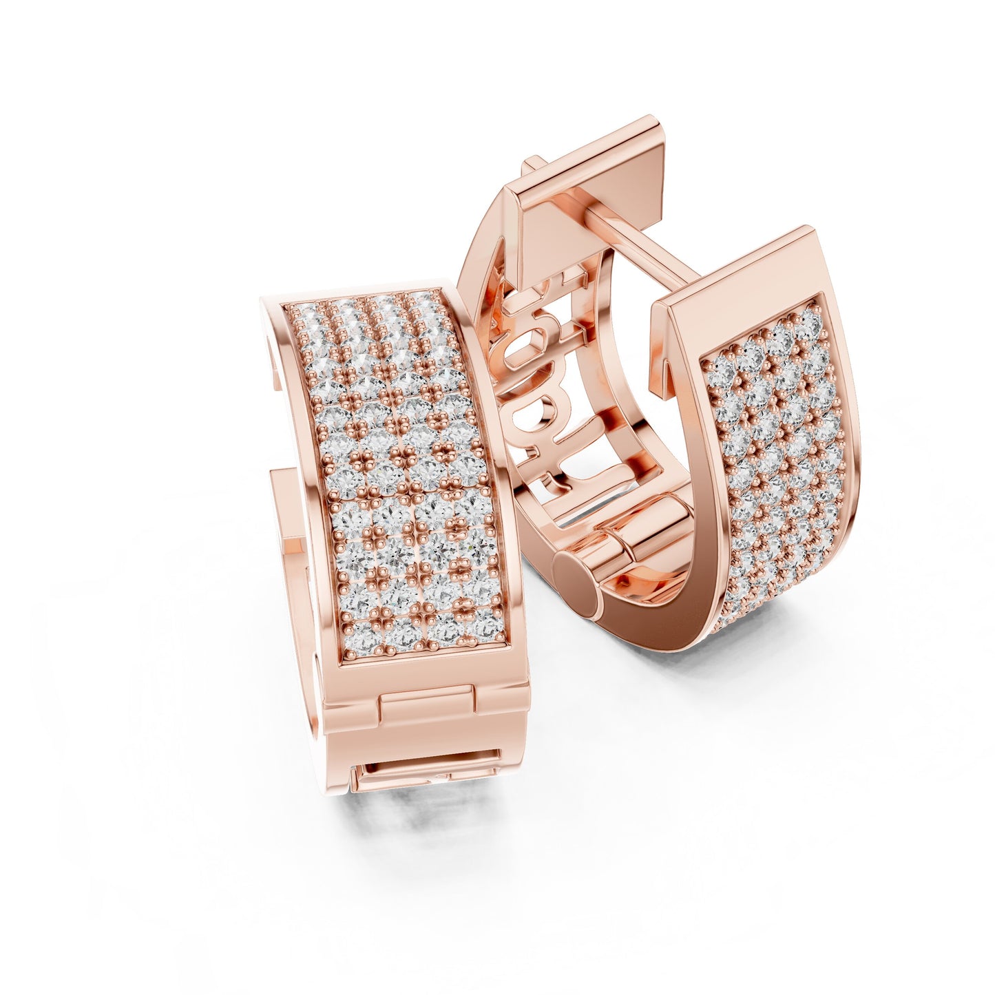 Round Huggie Lab Grown Diamond Earrings