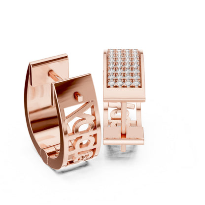 Round Huggie Lab Grown Diamond Earrings