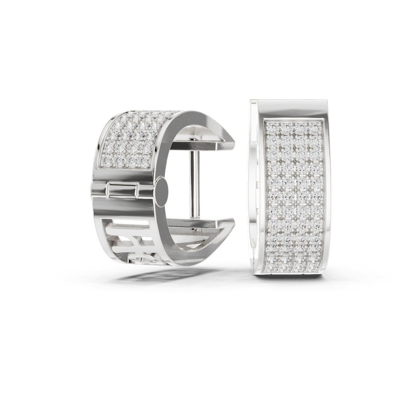 Round Huggie Lab Grown Diamond Earrings