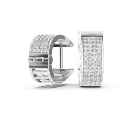 Round Huggie Lab Grown Diamond Earrings
