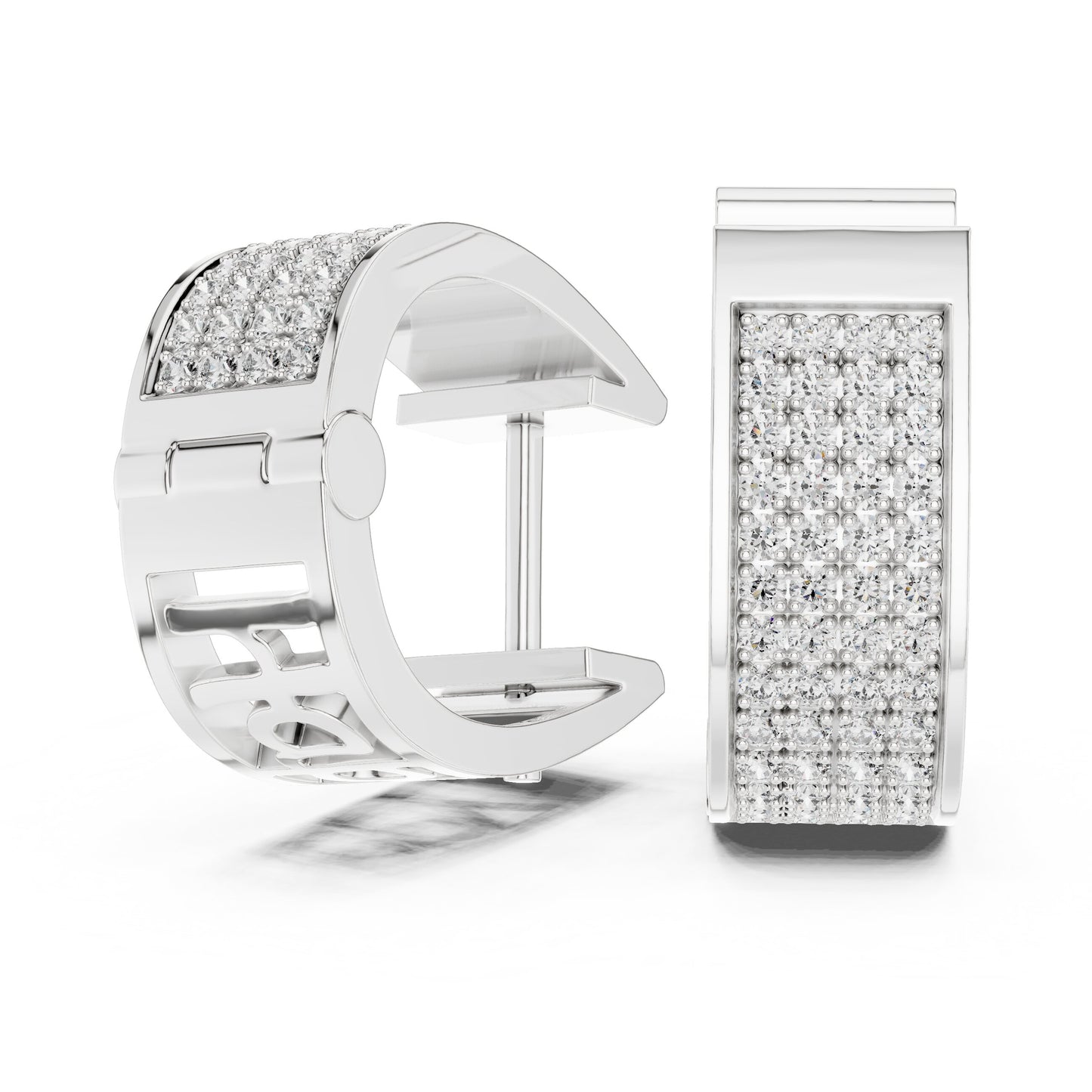 Round Huggie Lab Grown Diamond Earrings