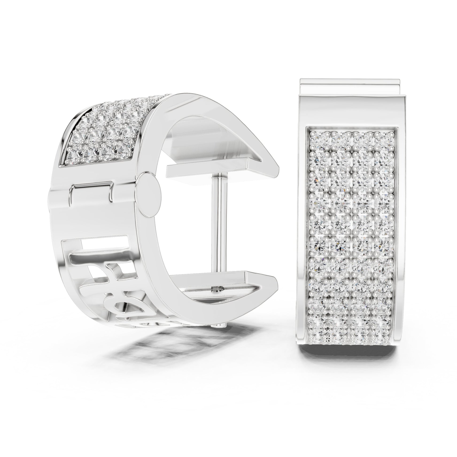 Round Huggie Lab Grown Diamond Earrings