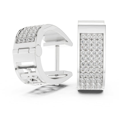 Round Huggie Lab Grown Diamond Earrings