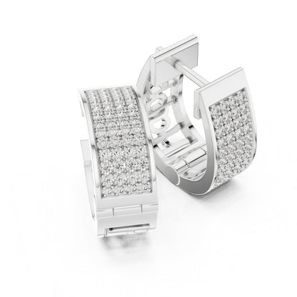 Round Huggie Lab Grown Diamond Earrings