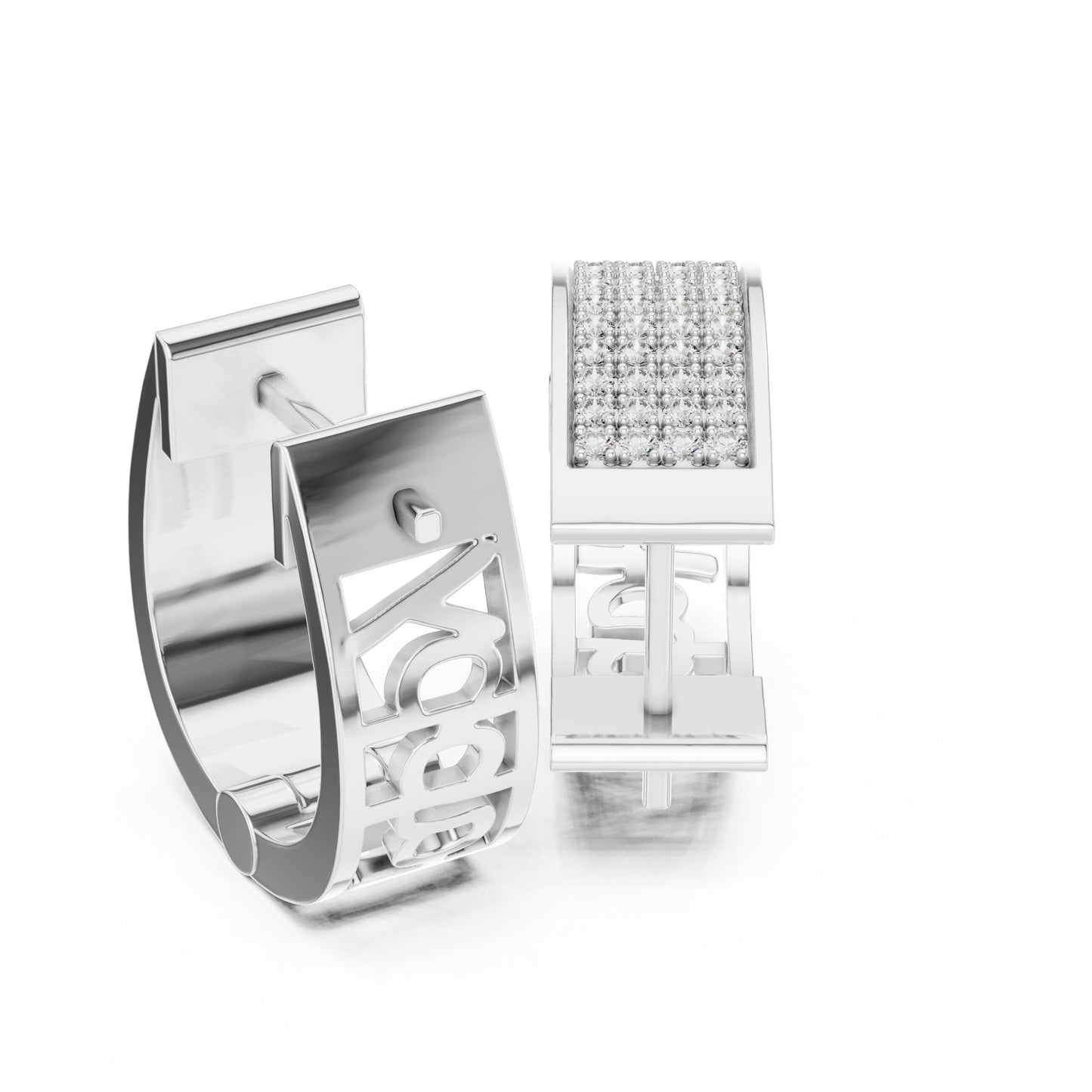 Round Huggie Lab Grown Diamond Earrings