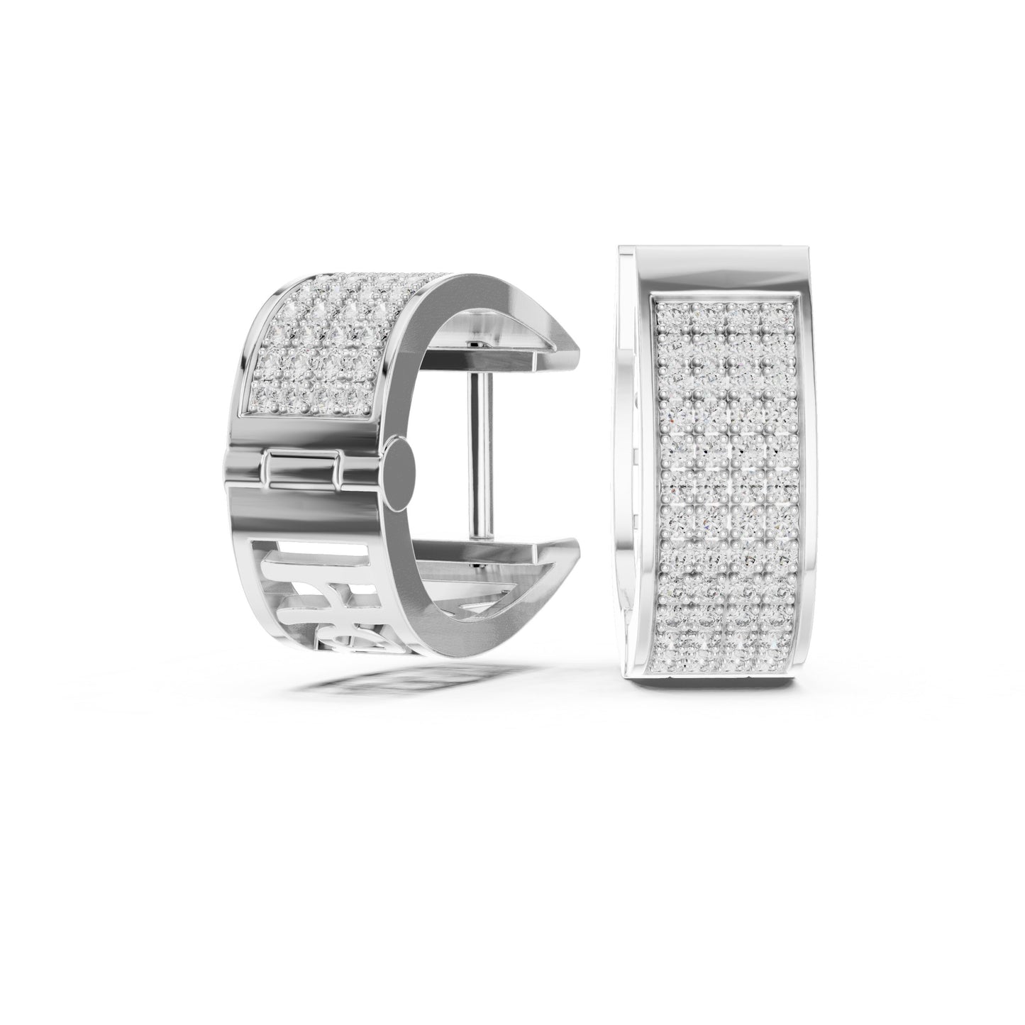 Round Huggie Lab Grown Diamond Earrings