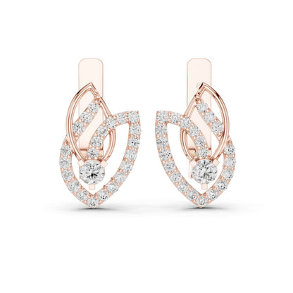 Mixed Shape Lab Grown Diamond Dangle Earrings