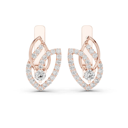 Mixed Shape Lab Grown Diamond Dangle Earrings