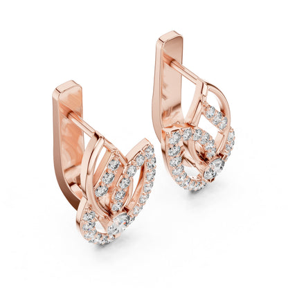 Mixed Shape Lab Grown Diamond Dangle Earrings