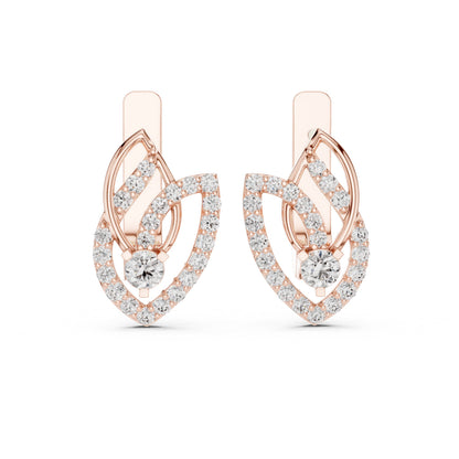 Mixed Shape Lab Grown Diamond Dangle Earrings