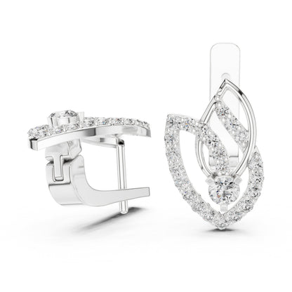 Mixed Shape Lab Grown Diamond Dangle Earrings
