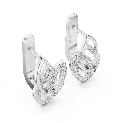 Mixed Shape Lab Grown Diamond Dangle Earrings