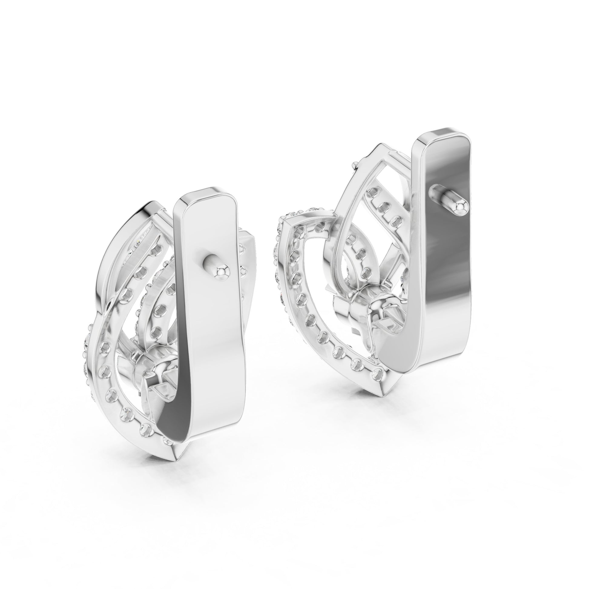 Mixed Shape Lab Grown Diamond Dangle Earrings
