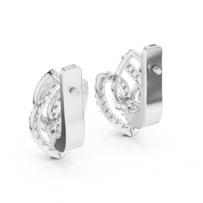 Mixed Shape Lab Grown Diamond Dangle Earrings