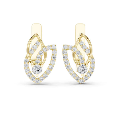 Mixed Shape Lab Grown Diamond Dangle Earrings