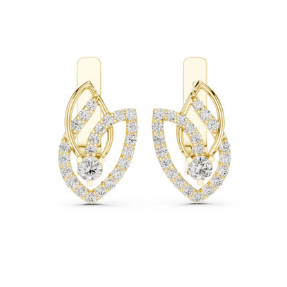 Mixed Shape Lab Grown Diamond Dangle Earrings