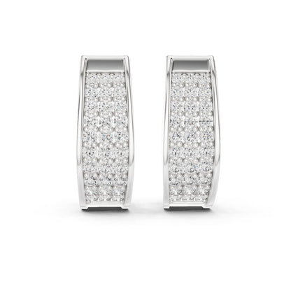 Round Huggie Lab Grown Diamond Earrings