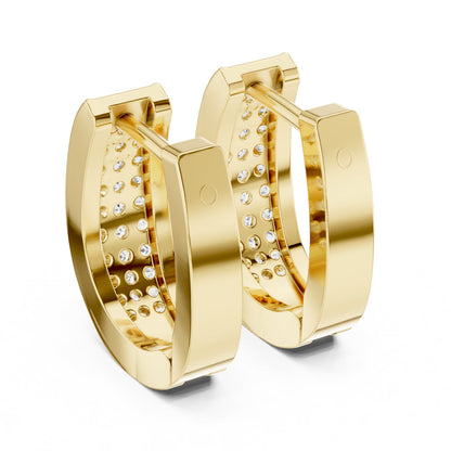 Round Huggie Lab Grown Diamond Earrings