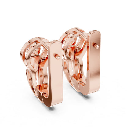 Round Huggie Lab Grown Diamond Earrings