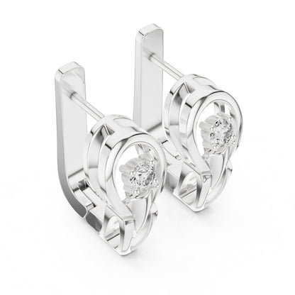 Round Huggie Lab Grown Diamond Earrings