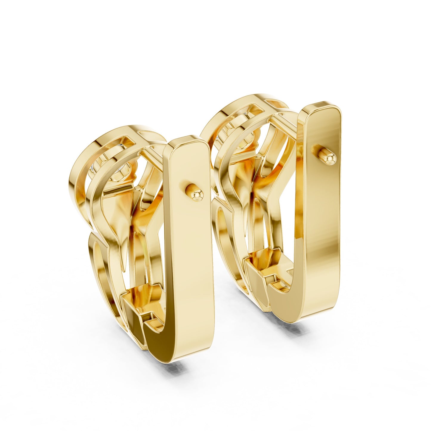 Round Huggie Lab Grown Diamond Earrings