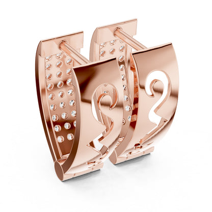 Round Huggie Lab Grown Diamond Earrings