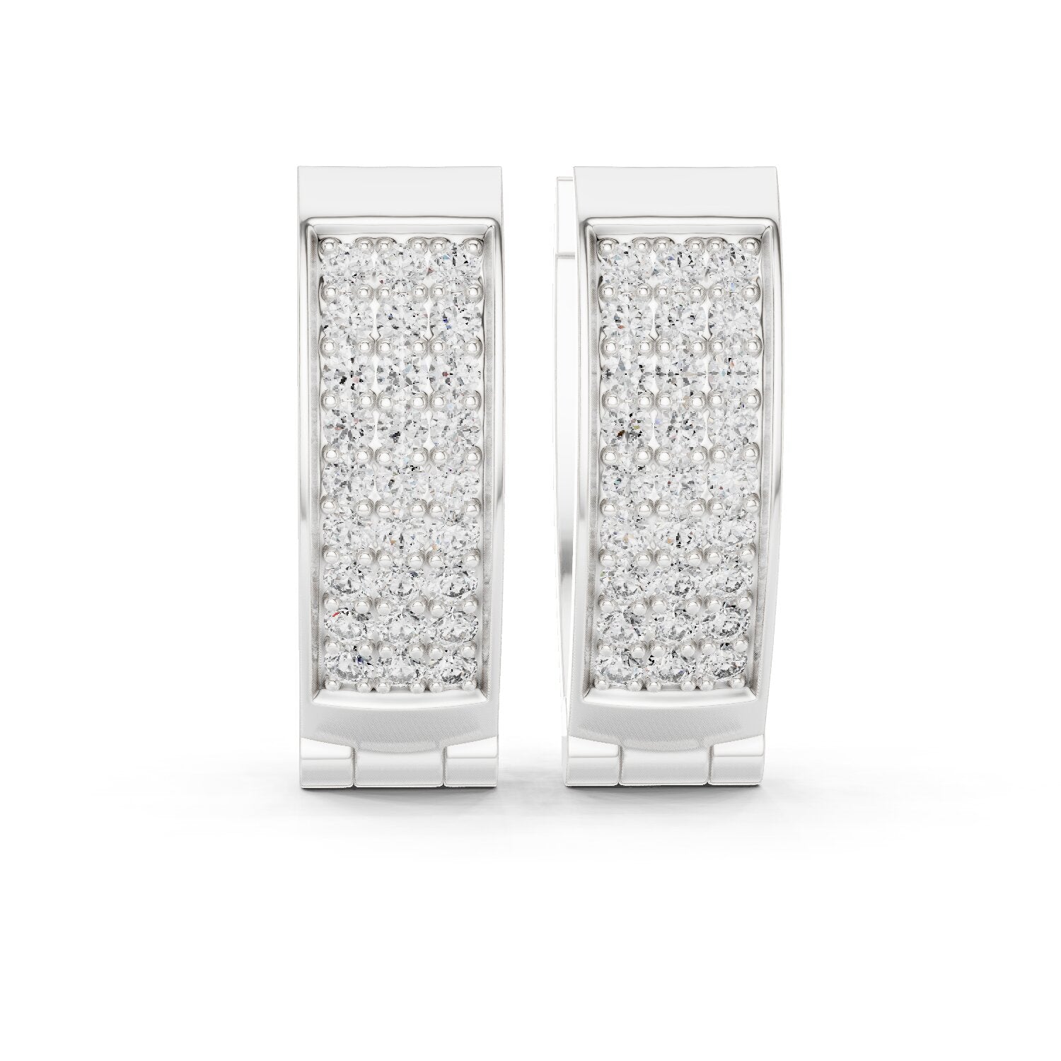 Round Huggie Lab Grown Diamond Earrings