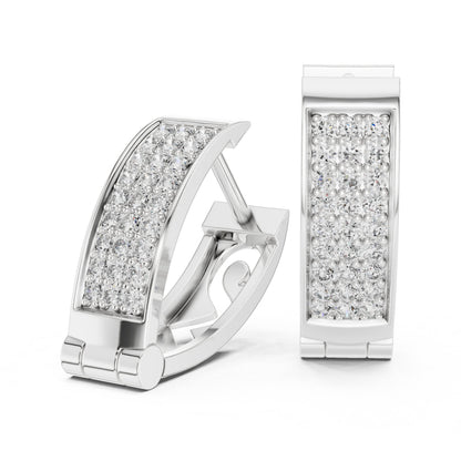 Round Huggie Lab Grown Diamond Earrings