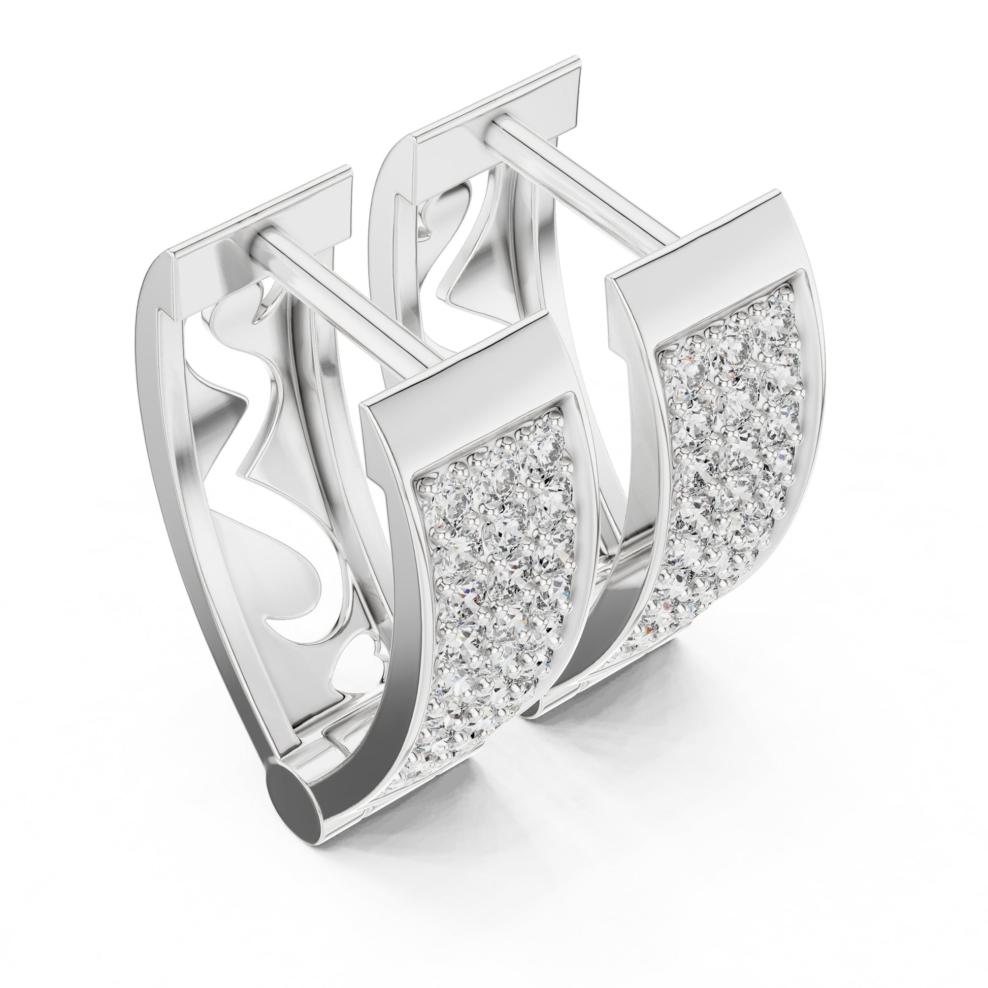Round Huggie Lab Grown Diamond Earrings
