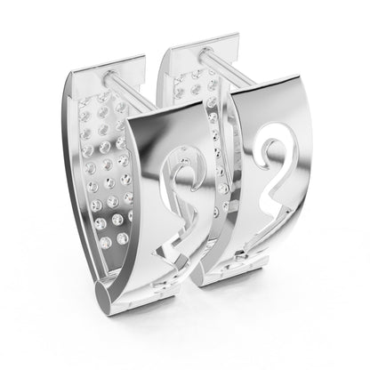 Round Huggie Lab Grown Diamond Earrings