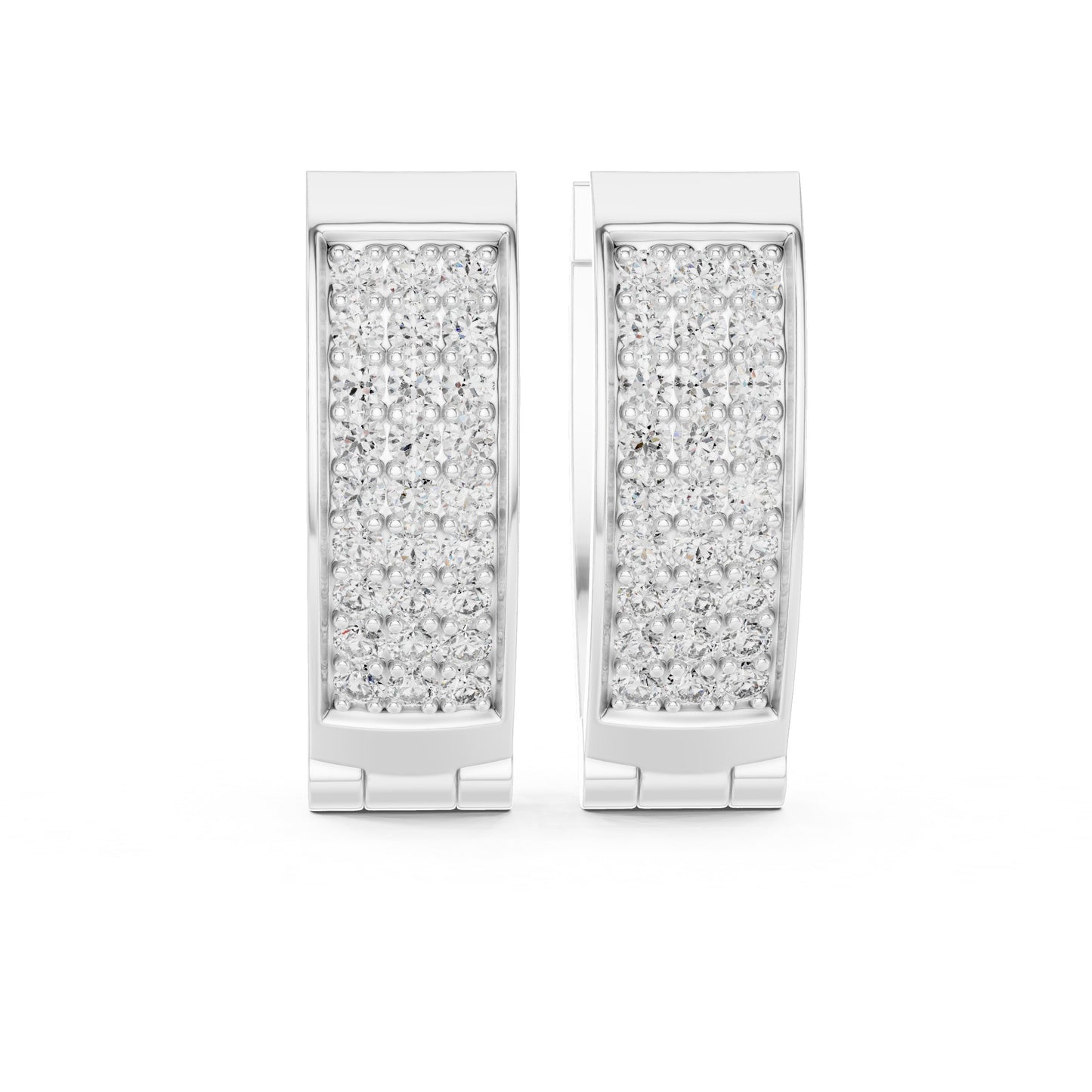 Round Huggie Lab Grown Diamond Earrings