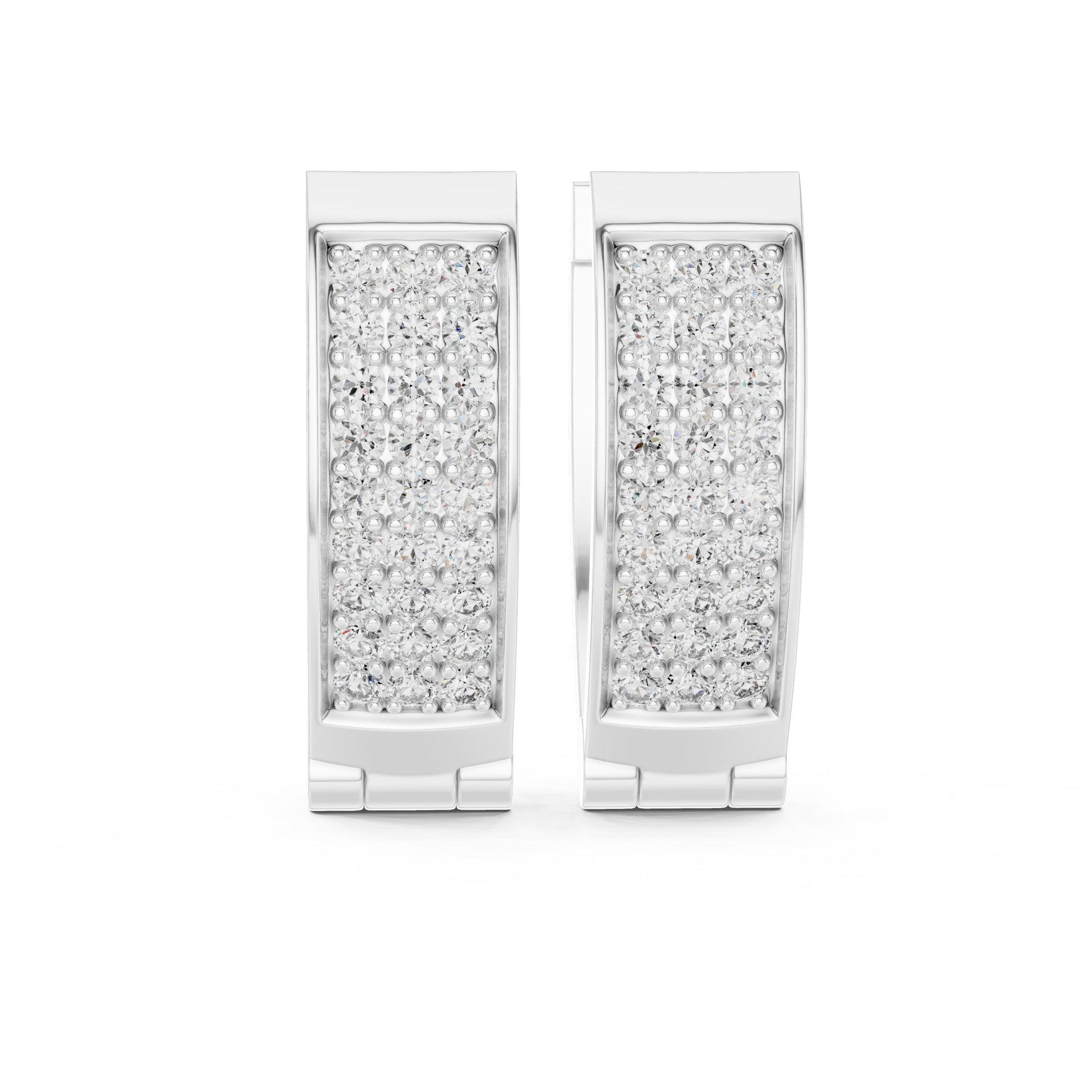 Round Huggie Lab Grown Diamond Earrings