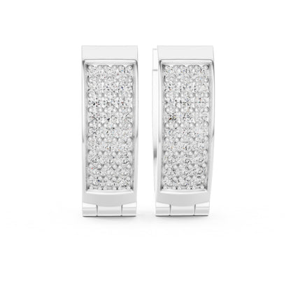 Round Huggie Lab Grown Diamond Earrings
