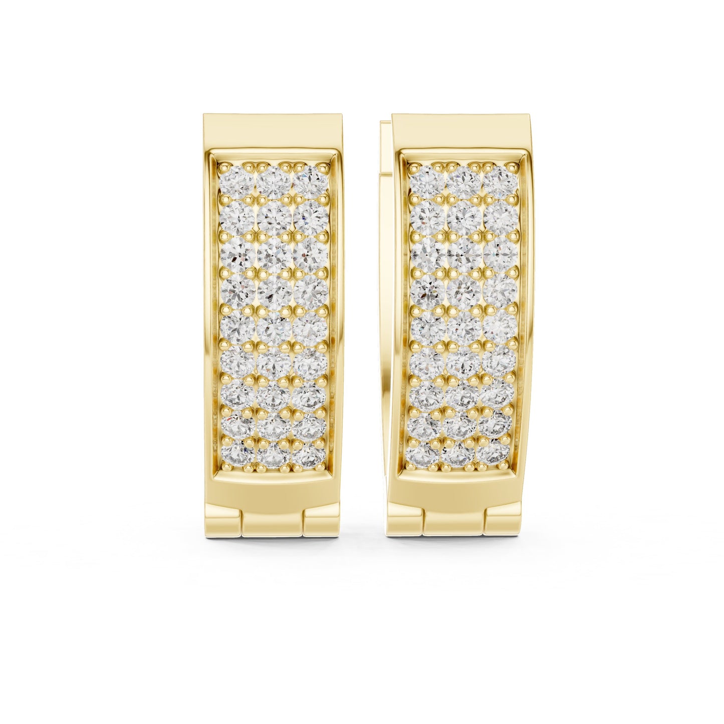 Round Huggie Lab Grown Diamond Earrings
