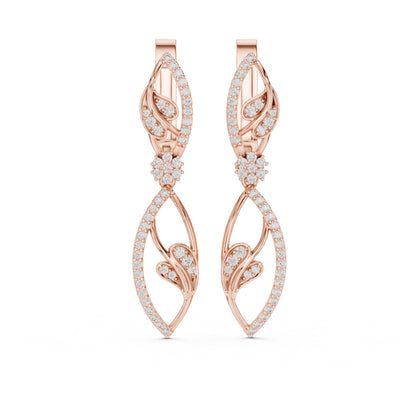 Mixed Shape Lab Grown Diamond Dangle Earrings