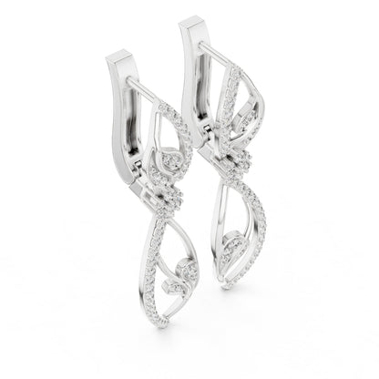 Mixed Shape Lab Grown Diamond Dangle Earrings