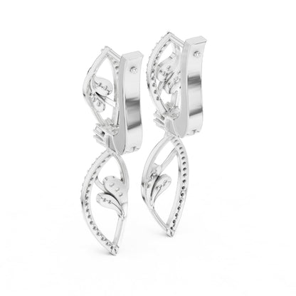 Mixed Shape Lab Grown Diamond Dangle Earrings
