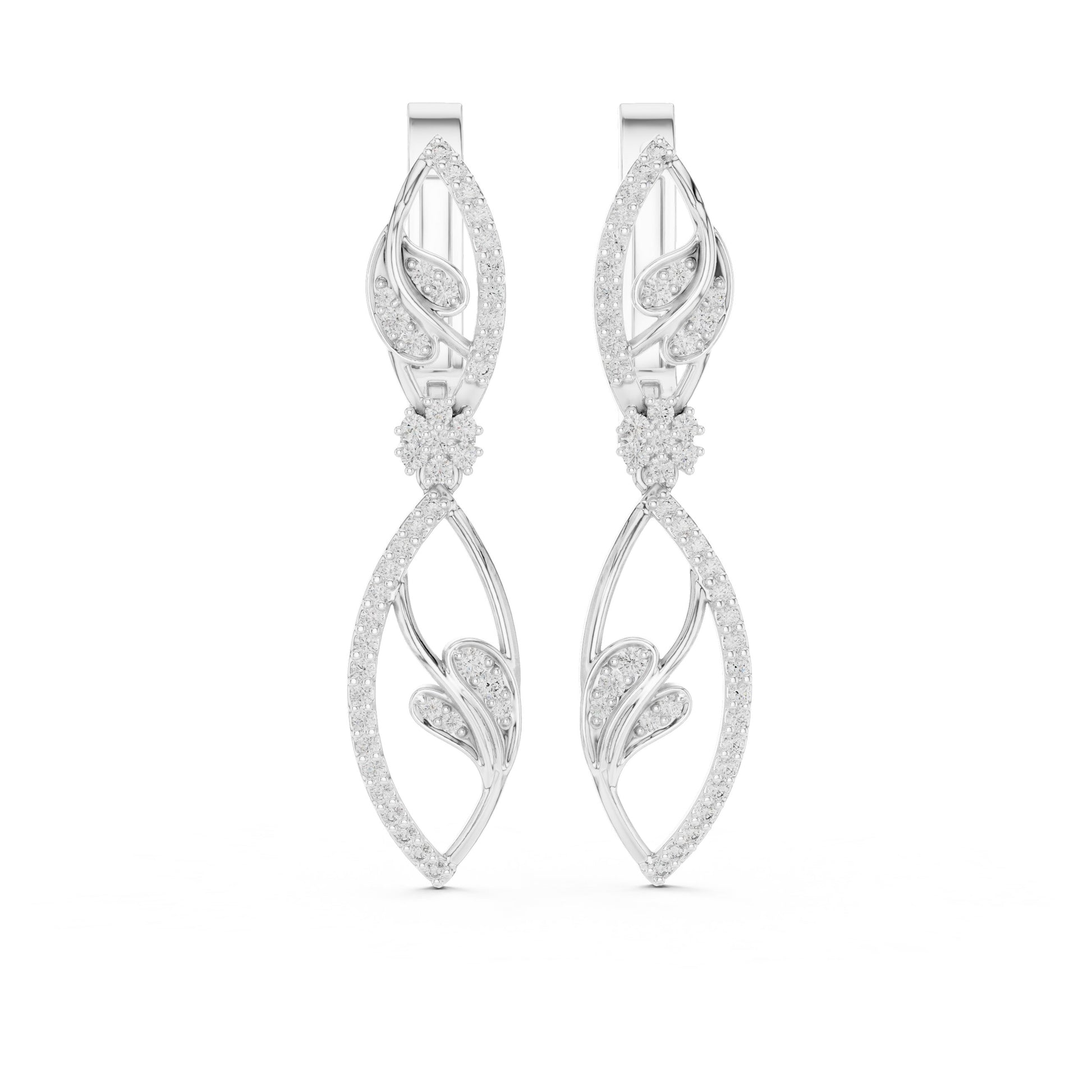 Mixed Shape Lab Grown Diamond Dangle Earrings