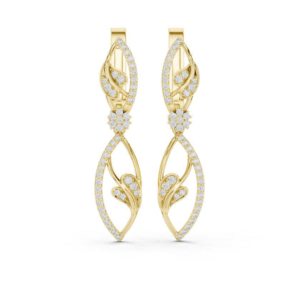 Mixed Shape Lab Grown Diamond Dangle Earrings
