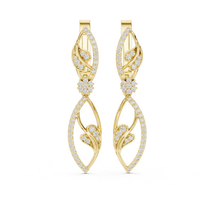 Mixed Shape Lab Grown Diamond Dangle Earrings